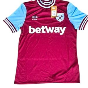 New Local Umbro West Ham United men’s 2024/25 burgundy and light blue 
SIZE S